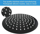 NearMoon Rain Shower Head, Ultra-Thin Design-Pressure Boosting, Awesome Some Experience, High Flow Stainless Steel Rainfall Head (8 Inch,Matte Black)