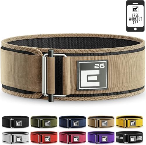 Self-Locking Weight Lifting Belt - Premium Weightlifting Belt for Serious Functional Fitness, Weight Lifting, and Olympic Lifting Athletes - Lifting Support for Men and Women - Deadlift Training Belt