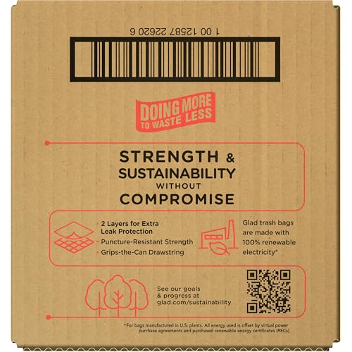 Glad Tall Kitchen Trash Bags 13 Gallon, Gain Original Garbage Bags, Odorshield with Drawstring, 140 Count