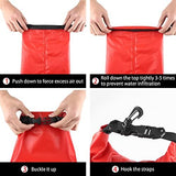 Emergency First Aid Kit for Boating & Marine Safety Waterproof Medical Supplies with Roll Top Design for Fishing, Kayaking Red