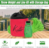 Throw Weight and Line Kit with Storage Bag 11 OZ 600D Pouch, 150 Foot Polyethylene Easter Rope for Arborists, Suitable for Tree Climbing, High Limb Throwing