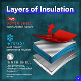 Titan Deep Freeze 60 (50+10) Can Wheeled Cooler - Collapsible Rolling Cooler with Wheels and All-Terrain Cart