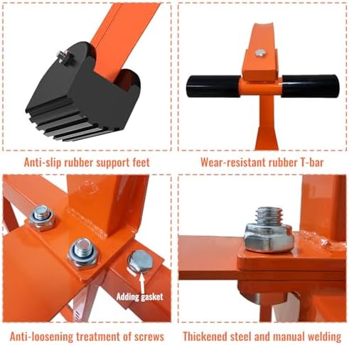 2 in 1 Ladder Hooks for Roof Ridge Heavy Duty Steel Ladder Roof Hook with Rubber Grip T-Bar for Damage Prevention, Extension Ladder Stabilizer 550 lbs Load Capacity