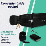 Fitletic - Ultimate II Running Pouch with Gels, Runners Pouch, Running Waist Belt with Gel Loops, Exterior Pocket, Inner Pocket, and Integrated Bib Toggles, Running Accessories