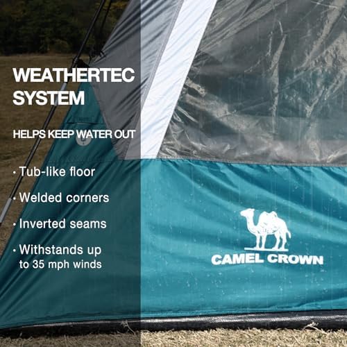 CAMEL CROWN 4/6 Person Tent Waterproof Lightweight Portable Backpacking Tent for Outdoor Camping Hiking