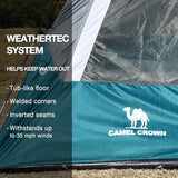CAMEL CROWN 4/6 Person Tent Waterproof Lightweight Portable Backpacking Tent for Outdoor Camping Hiking