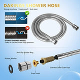 6 Spray Modes High Pressure Handheld Showerhead Set Upgraded 5 Inches Shower Head with Handheld Spray Premium Chrome Handheld Shower Head 60 Inches Stainless Steel Hose-1-Min Install