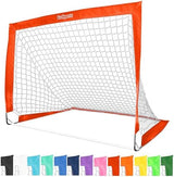 GoSports Portable Soccer Goals for Kids - 13 Color Options - Choose 4 x 3 ft or 6 x 4 ft - Team Tone Pop Up Nets for Backyard