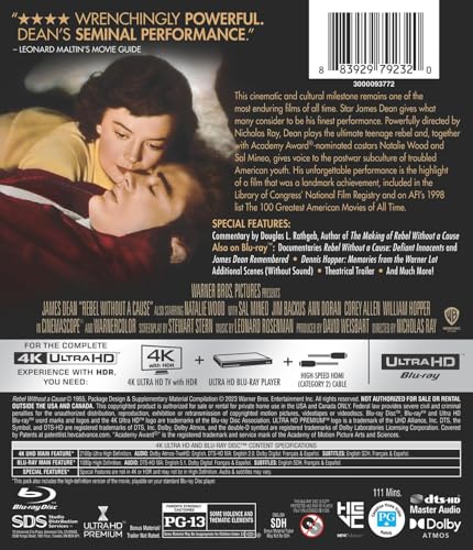 Rebel Without a Cause (4K Ultra HD + Blu-ray) [4K UHD]