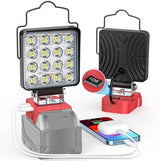 Upgrade LED Work Light for Milwaukee Battery: Ecarke 70W 7000LM for Milwaukee Lights for m18 USB Light 18V Battery Flashlight with Low Voltage Protection for Working in a Dark Environment