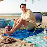 Quiksilver Low Beach Chair – Lightweight Folding Chair – Portable and Durable Chairs for Beach, Patio, Camping Chair, or Sporting Events with Carry Strap
