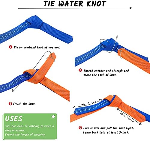 GM CLIMBING 1 inch Nylon Tubular Webbing Tape CE UIAA Certified 4000lb Heavy Duty for Climbing Rescue Rope Works Survival Outdoor General Purposes