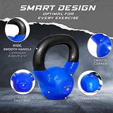 Yes4All 5-65lbs Kettlebells Vinyl Coated Cast Iron for Dumbbell Weights Exercises, Gym, Fitness, Full Body Workout Equipment Push up, Grip and Strength Training
