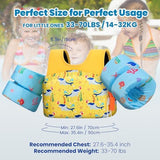 HeySplash Swim Vest for Kids, Toddler Pool Floaties Fit 20-50/70 Lbs, Children Swimming Vest with Adjustable Strap, Swim Jacket Water Wing Arm Float, Puddle Sea Beach Boat Jumper Boy Girl Baby