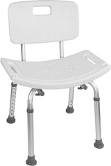 FSA/HSA Eligible, Vaunn Tool-Free Assembly Adjustable Shower Chair Spa Bathtub Seat Bench with Removable Back