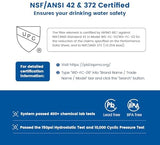 Waterdrop Water Filter for Sink Faucet, NSF Certified Water Purifier, 320 Gallon Tap Water Filter for Kitchen Sink, Reduces Chlorine, Lead-Free Material, Faucet Mount Water Filtration System 4 Filters