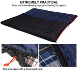 REDCAMP Cotton Flannel Sleeping Bag for Camping Backpacking, Adults Cold Weather Envelope Sleeping Bags with 2/3/4lbs Filling