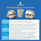 AquaBliss High Output Revitalizing Shower Filter - Reduces Dry Itchy Skin, Dandruff, Eczema, and Dramatically Improves The Condition of Your Skin, Hair and Nails - Brushed Nickel (SF100-BN)