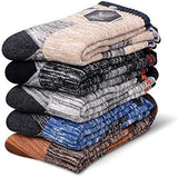 FEIDEER Men's Hiking Walking Socks, Multi-pack Wicking Cushioned Outdoor Recreation Quarter Crew Socks