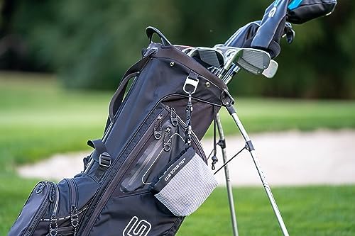 Golf Club and Golf Ball Cleaning Bag, Waterproof Clean Face Technology Liner, Detachable Clip, Machine Washable, Cleans Club Grooves, Dry Exterior (Neoprene or Microfiber Option Available)