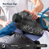 AQUAFIT 1 Gallon Water Bottle With Times To Drink - 128 oz Water Bottle With Straw - Motivational Large Sports Water Bottle With Time Marker - Gym Water Jug