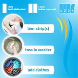 Breezeo Laundry Detergent Strips (48 strips) – Free & Clear - More Convenient than Pods, Pacs, Liquids or Powders – Great for Home, Dorm, Travel, Camping & Hand-Washing