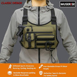 Outdoor Chest Bag For Men and Women, Tactical Vest For Running, Cycling, EDC Chest Pack Rig For Sports and Workouts