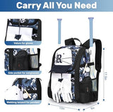 Youth Baseball Bag, Softball Bag for Girls & Boys, Kids Tball Backpack with Shoes Compartment