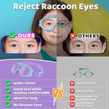 Vvinca Kids Goggles with Comfort Fabric Strap, Kids Swim Goggles Wide View Anti-Fog/UV No Leaking Swimming Goggles for 3-14