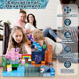 GraceDuck Magnetic Blocks - 150 PCS Build Dark Swordsman's Forest Castle - Magnetic Toys for Montessori Toddler Christmas Birthday Gifts - STEM Sensory Toys for 3 4 5 6 7 8 9 10 Year Old Boys & Girls