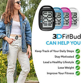 3DFitBud Simple Step Counter Walking 3D Pedometer from 3DActive with Clip & Lanyard - A420S