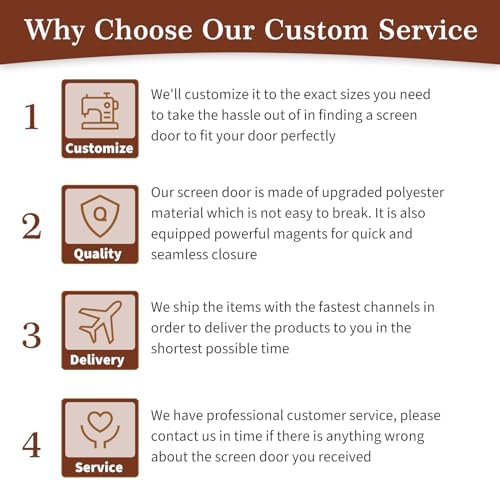 Yotache Custom Magnetic Screen Door, Upgraded Polyester Mesh Double Door Screen Curtain for Balcony, French, Sliding Glass Door