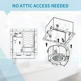 Tech Drive Bathroom Exhaust Fan with Light, 110 CFM, Super Quiet 1.2 Sone Bathroom Fan with Light,1000lm Dimmable 3CCT LED Light 3000K/4000K/5000K Selectable,Energy Star Ventilation Fan,White