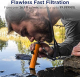 Membrane Solutions Straw Water Filter, Survival Filtration Portable Gear, Emergency Preparedness, Supply for Drinking Hiking Camping Travel Hunting Fishing Team Family Outing