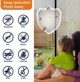 Magnetic Screen Door,Screen Door Mesh,Keep Bugs Out, Easy Install Works with Front Doors, Sliding Doors,Fit Door Size 72 x 80 Inches Black