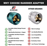 Propane to Butane Adapter Camping Stove Adapter Gas Adapter Converter 16 oz Propane Tank Input EN417 Valve Output Camp Fuel Refill Adapter for Outdoor Backpack Hiking (Dark Green X 2 Pack)
