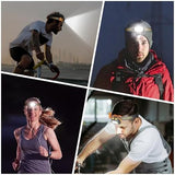 EverBrite 300 Lumens Headlamp with Red/Green/White Light Modes, Tail Light, Adjustable Headband - For Trail Running, Camping, Hiking