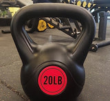 Wide Grip 3-Piece Kettlebell Exercise Fitness Weight Set, Include 5 lbs, 10 lbs, 15 lbs and 20 lbs, Set of 3 or Set of 4