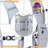 N NEVO RHINO Running Vest,Hydration Vest 5.5L with 1.5L Water Bladder,Lightweight Hydration Pack Water Backpack for Hiking Race