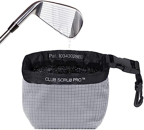 Golf Club and Golf Ball Cleaning Bag, Waterproof Clean Face Technology Liner, Detachable Clip, Machine Washable, Cleans Club Grooves, Dry Exterior (Neoprene or Microfiber Option Available)