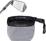 Golf Club and Golf Ball Cleaning Bag, Waterproof Clean Face Technology Liner, Detachable Clip, Machine Washable, Cleans Club Grooves, Dry Exterior (Neoprene or Microfiber Option Available)