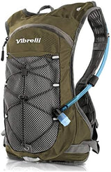 Vibrelli Hydration Backpack & 2L Hydration Bladder - High Flow Bite Valve - Hydration Pack for Cycling, Running, Hiking