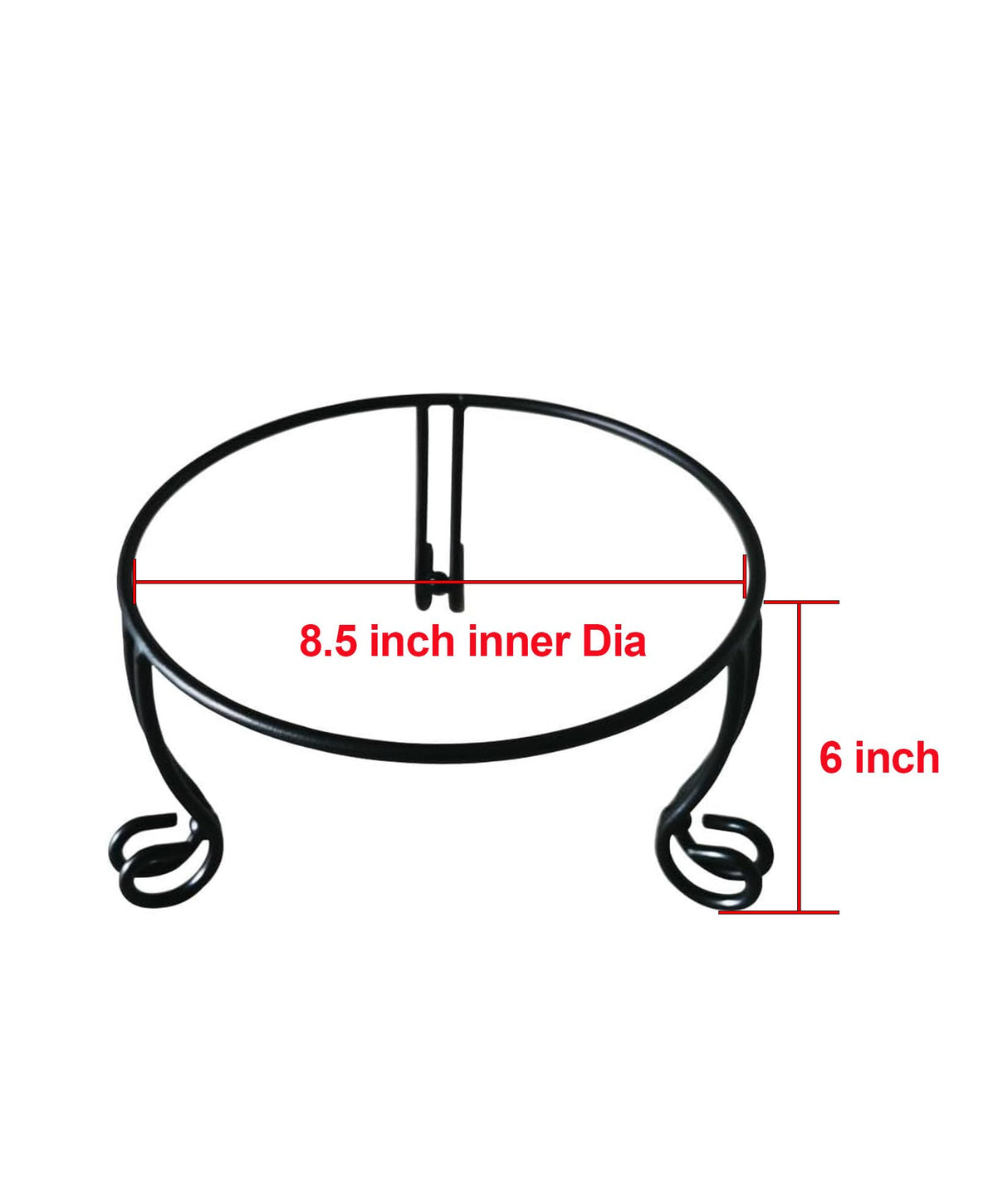 iLTreFlo 2 Pack Metal Gazing Ball Stand for 10 or 12 Inch Outdoor Garden Gazing Globes,Metal Display Stand for Plant or Flowerpot Holder,Birdbath Bowl Stand 6 Inch Tall,Black