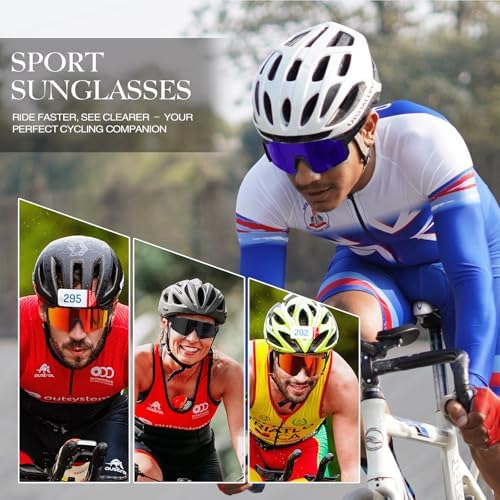 Polarized Sport Sunglasses for Men and Women, Lightweight TR90 Sun Glasses with UV Protection for Cycling Running