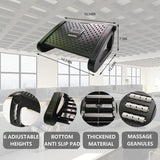 Jakarl Office Foot Rest Under Desk, Ergonomic Adjustable Foot Rest at Work with Massage Roller,Foot Stools for Under Office Desk (6 Heights Adjustable)