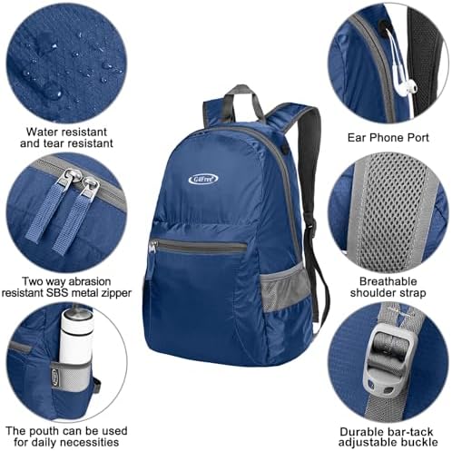 G4Free 20L Lightweight Packable Backpack Travel Hiking Daypack Foldable Backpack for Men Women