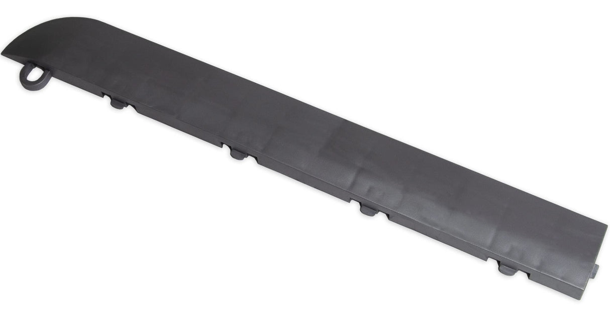 Big Floors Garage Floor Transition Edge, Interlocking Modular Garage Floor Edging Compatible with RaceDeck, GarageTrac & GarageDeck Tiles (Male, 11 Pack, Graphite)