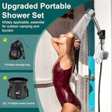 Portable Shower for Camping - 6000mAh Rechargeable Camping Shower, IPX7 Waterproof Shower Pump, Electric Filter Sprayer Head for Outdoor, Pet Bath, RV, Hiking, Travel,Beach
