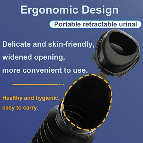 Scalable Emergency Urinal, 2 Pack 750ml Portable Toilet for Car, Portable Mini Outdoor Camping Travel Shrinkable Personal Mobile Toilet Potty Pee Bottle for Kids Adult