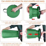 Boreeman Upgraded Folding Stool Lightweight Yet More Sturdy with Load Capacity 400lbs Portable Collapsible Stool for Camping Fishing Hiking BBQ (Army Green)